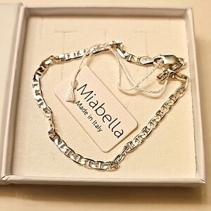 Miabella ITALY 🇮🇹 925 Silver Bracelet 7" inch New